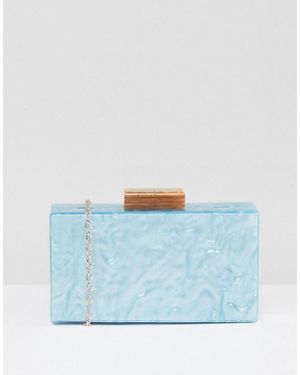 ASOS Marble Box Clutch Bag - Blue