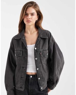 Levi's Chaqueta Vaquera Negra De Estilo Camionero De Estilo Años 90 De - Negro