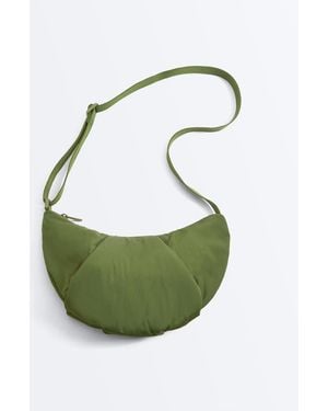 Oysho Quilted Crossbody Bag - Green