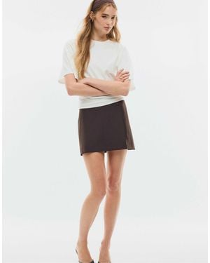 Stradivarius – skort - Weiß