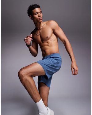 4505 Icon 5 Inch Quick Dry Training Shorts With Zip Pockets - Blue