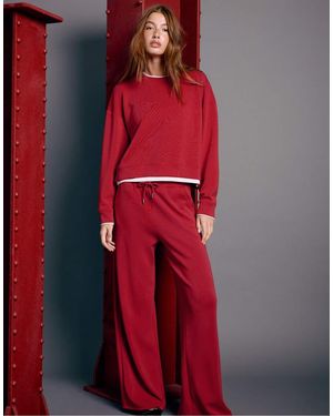 Stradivarius Contrast Oversize Sweatshirt - Red