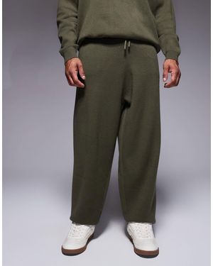 ASOS Oversized Knit Cuffed Joggers - Green