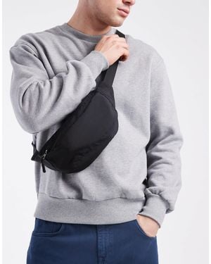 ASOS Nylon Crossbody Bum Bag - Grey