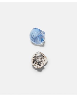 Stradivarius – set mit 2 schimmernden muschel-ringen - Blau
