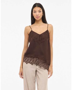 Vila Strap Top - Brown