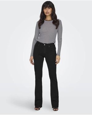 ONLY Jeans A Zampa Neri - Grigio