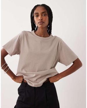 Abercrombie & Fitch Oversized Short Sleeve Everyday T-shirt - Natural
