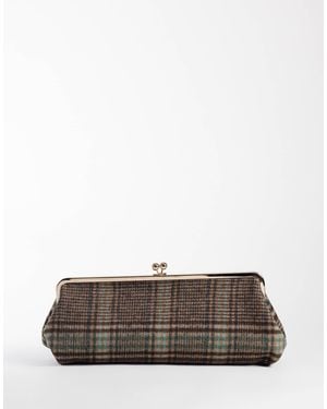 ASOS Elongated Frame Clutch - Brown