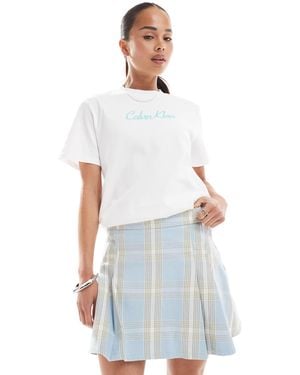HUGO Tartan Skirt - White