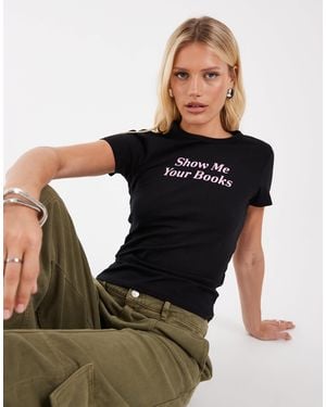 JJXX Show Me Your Books Baby T-shirt - Black