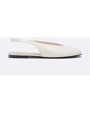 Stradivarius Flache peeptoe-slingback-ballerinas - Weiß
