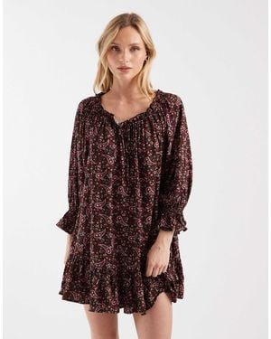 Miss Selfridge Spun Smock Dress - Brown