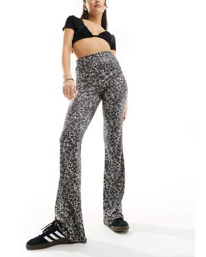 Pieces Leggings A Zampa A Pois - Grigio