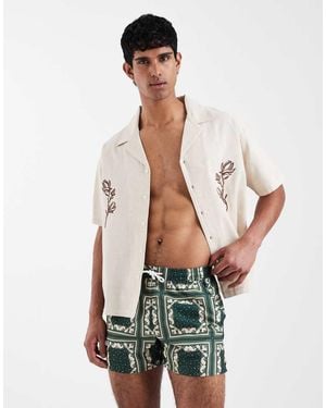 Aray Bandana Print Swim Shorts - Green