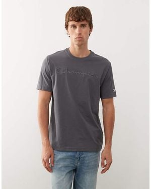 Champion T-Shirt Grigia - Blu