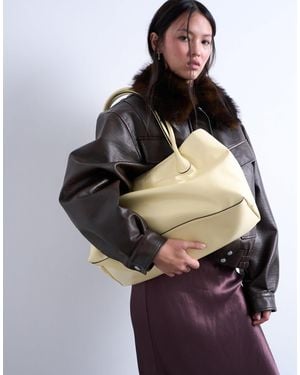 TOPSHOP Toby Tubler Handle Tote Bag - Yellow