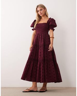 miss selfridge burgundy dress Elegant Affair Strapless Satin Maxi Dress