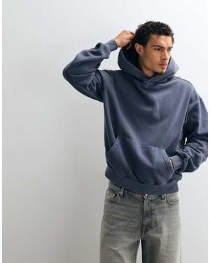 Cotton On Box Fit Hoodie - Blue