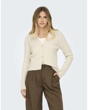 ONLY Gebreid Vest - Naturel