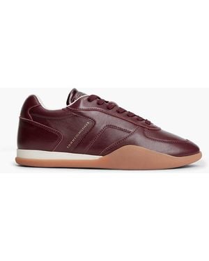 Tommy Hilfiger Baskets vintage basses en cuir couleur bordeaux - Marron