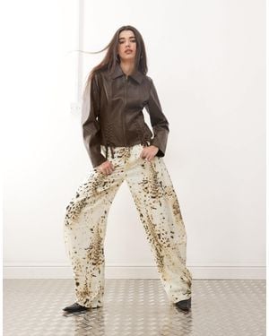 Lioness Horseshoe Barrel Leg Jeans - Natural