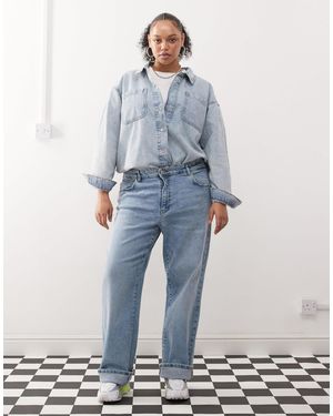 Noisy May Yolanda Wide Leg Jeans - Blue
