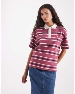 4th & Reckless Cotton Rugby Style Embroidered Logo T-shirt