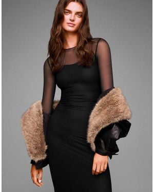 Bershka – minikleid aus tüll - Schwarz