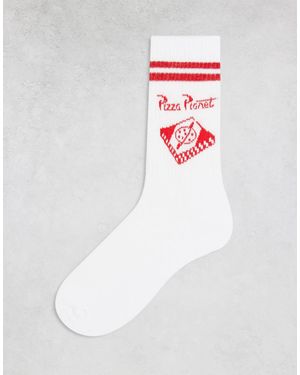 ASOS Calzini Bianchi Con Grafica Disney Pizza Planet - Bianco