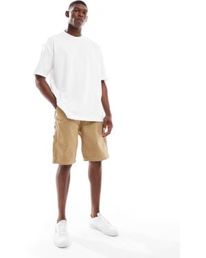 Lee Jeans – skater-shorts im workwear-carpenter-stil - Weiß