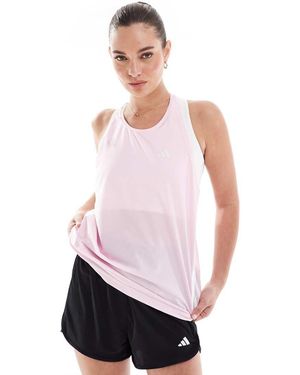 adidas Originals Camiseta Rosa Pastel Sin Mangas Own The Run De Adidas Running - Blanco