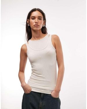 Weekday Tanktop Met Gelaagd Effect - Wit