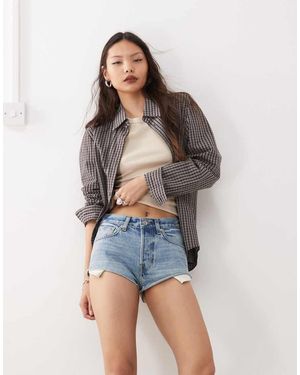 Weekday Maia Micro Denim Shorts - Blue