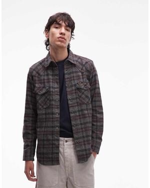 Wrangler Long Sleeve Western Shirt - Grey