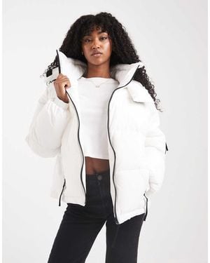 HUGO Farida Hooded Puffer Jacket - White
