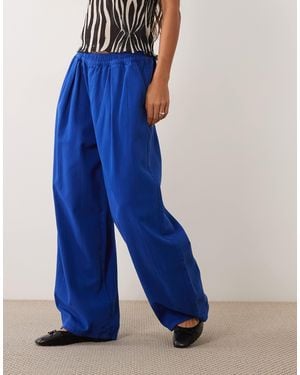ASOS Pull On Tie Waist Trouser - Blue