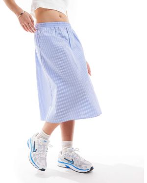 Collusion Boxer Midi Circle Skirt - Blue
