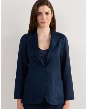Intimissimi The Pure Linen Plain-Weave Linen Jacket - Blue