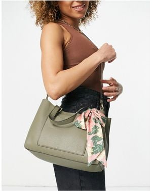 Steve Madden Parker Tote Bag With Scarf Tie - Green