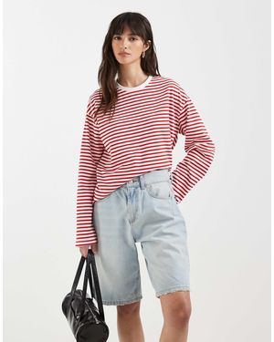 Pieces Long Sleeve Super Soft T-shirt - Red