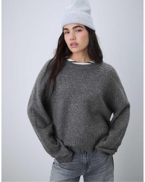 Stradivarius Basic Soft Knit Jumper - Grey