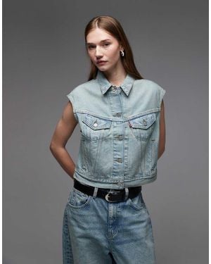 Levi's 90's Shrunken Denim Trucker Gilet - Grey
