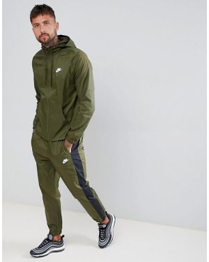 Nike Colour Block Tracksuit Set In Green 928119-395