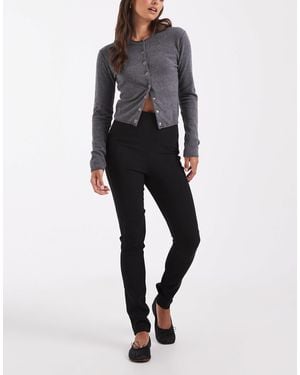 ASOS Taillierte legging mit reißverschluss am knöchel - Schwarz