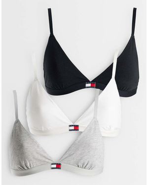 Tommy Hilfiger Heritage 3 Pack Bralettes - Grey