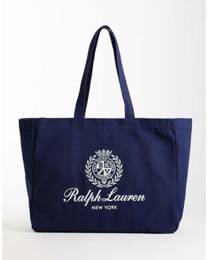 Polo Ralph Lauren Large Logo Tote Bag - Blue