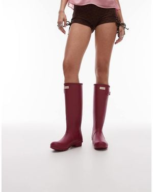 HUNTER Botas De Agua Burdeos De Caña Alta Original De - Rojo