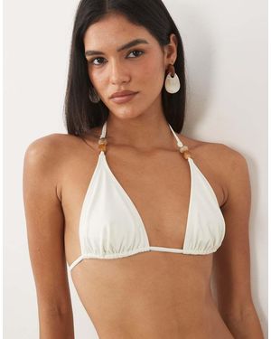 ARKET Mix And Match Strikbikinitop Met Kralen - Bruin