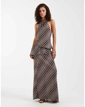 Motel Zelvia Stripe Maxi Skirt - Multicolour